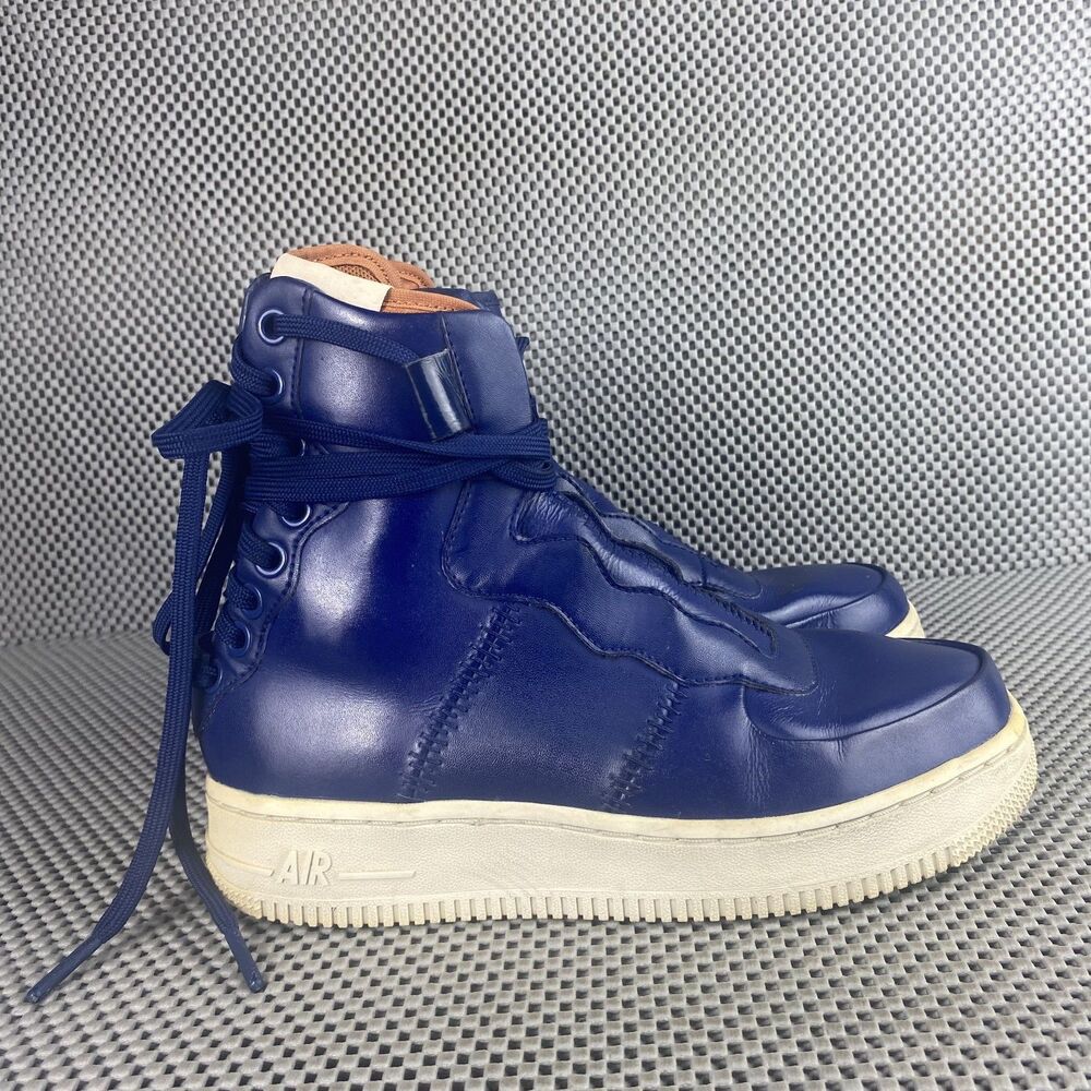 Nike Air Force 1 Rebel XX Hi Top Sneaker Boots Womens 5 Blue Lace Up